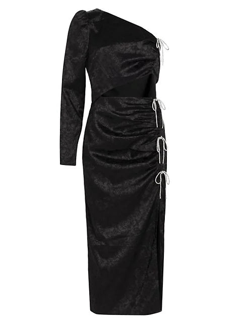 WAYF Set Up Cut Out Bow Midi Dress