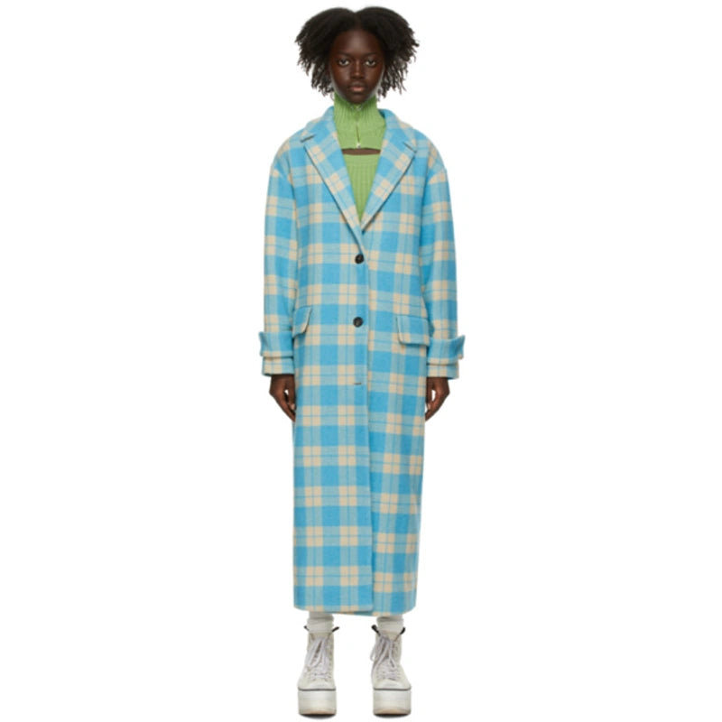 MSGM - Check Pattern Single-breasted Coat