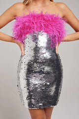 Nadine Marabi - Feather & Sequin Dress