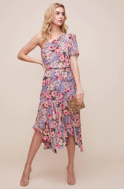 ASTR the Label - ADRIANA ONE SLEEVE FLORAL DRESS