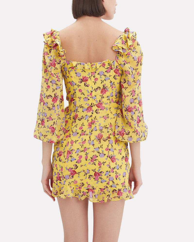 For Love & Lemons - Beaumont Floral Silk Mini Dress
