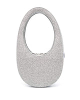 Coperni - Mini Glitter Swipe Leather Bag - Silver