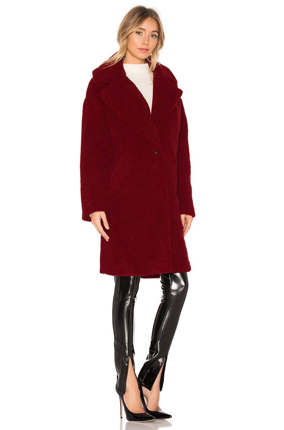 Single Breasted Teddy Coat