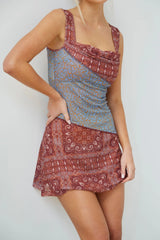 Miaou - Ginger Dress In Periwinkle Paisley