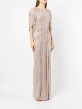 Jenny Packham -Beaded-Sequin Embellished Gown