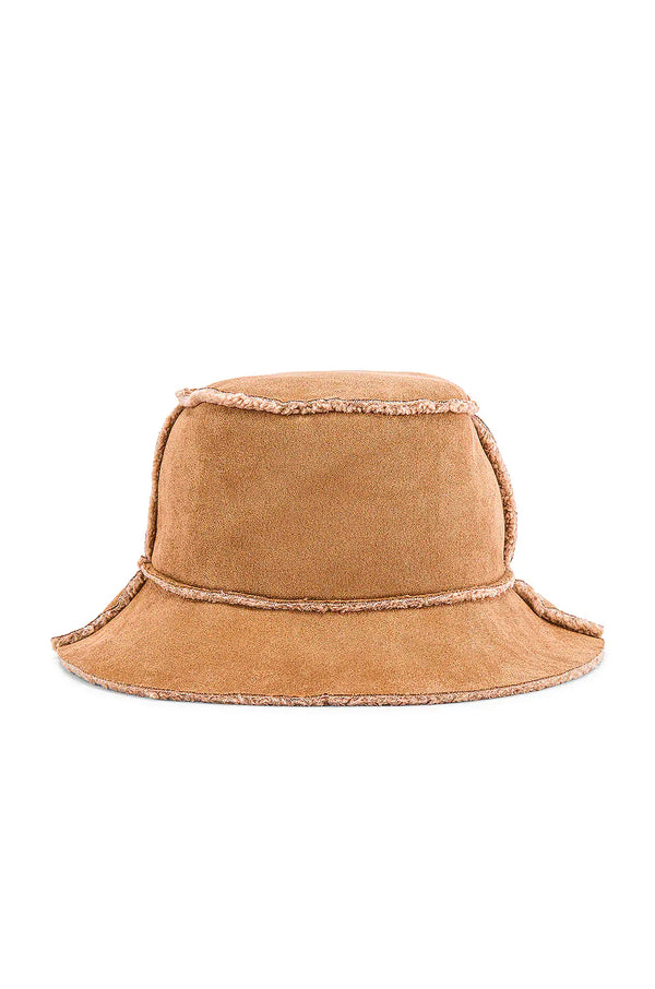 Reversible Faux Shearling Bucket Hat - joinleora