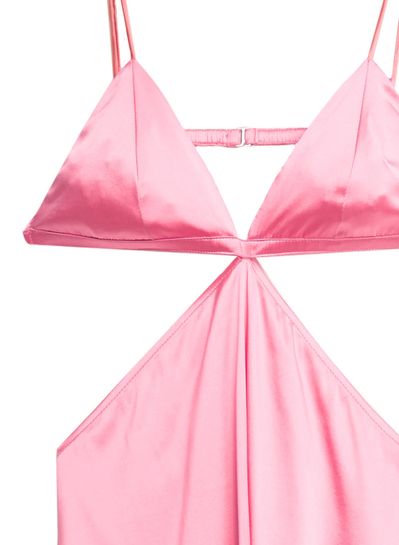 Fleur Du Mal -Luxe Triangle Slip in Pink Lemonade
