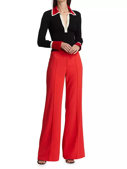Alice + Olivia - Dylan High-Waisted Wide-Leg Pants