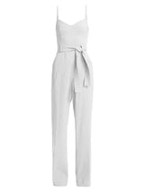 A.L.C. - Mila Linen-Blend Tie-Waist Bustier Jumpsuit