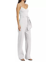 A.L.C. - Mila Linen-Blend Tie-Waist Bustier Jumpsuit