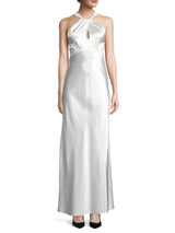 The Fashion Poet - WOMEN'S TWISTED FRONT MAXI DRESS IN IVORY