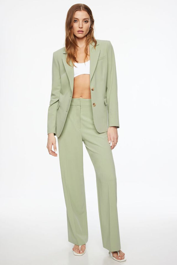 Dynamite Clothing - Lorelei Two Button Blazer and Yasmin Straight Leg Pant Set