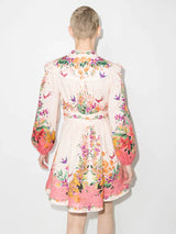 ZIMMERMANN - Tropicana Floral-print Linen Mini Dress In Cream Print