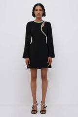 Jonathan Simkhai - Katharine Diamante Mini Dress in Black