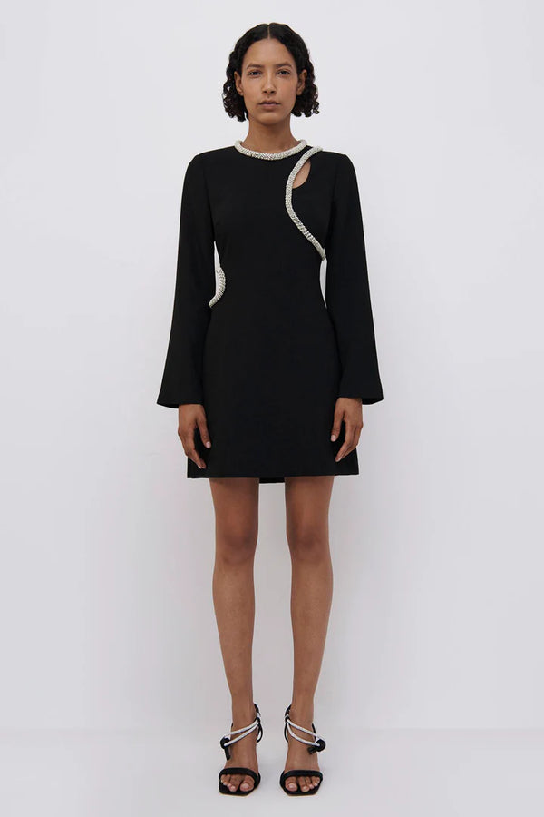 Jonathan Simkhai - Katharine Diamante Mini Dress in Black