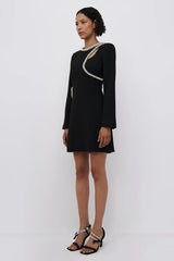 Jonathan Simkhai - Katharine Diamante Mini Dress in Black