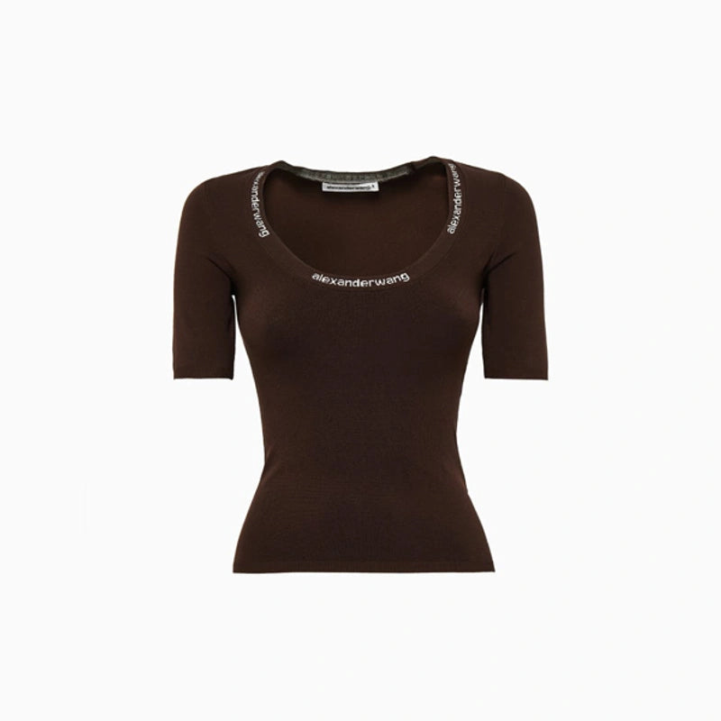 Alexander Wang - Bodycon With Logo Jacquard T-shirt