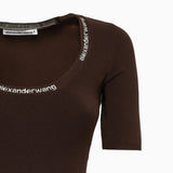 Alexander Wang - Bodycon With Logo Jacquard T-shirt