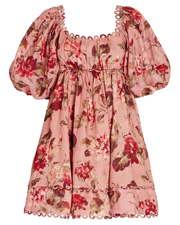 ZIMMERMANN - Cassia Floral Linen Mini Dress
