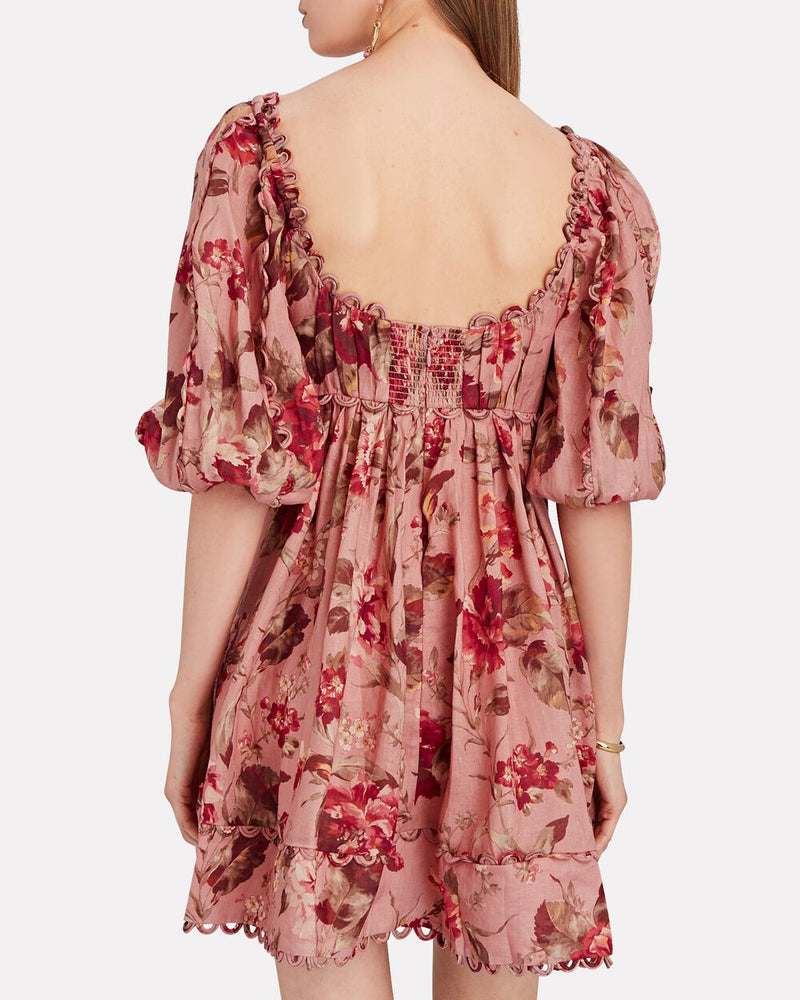 ZIMMERMANN - Cassia Floral Linen Mini Dress