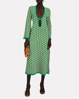 Dodo Bar Or - Lori Low Cut Midi Dress In Green