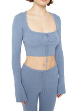 Danielle Guizio - Blue Bow Sweater