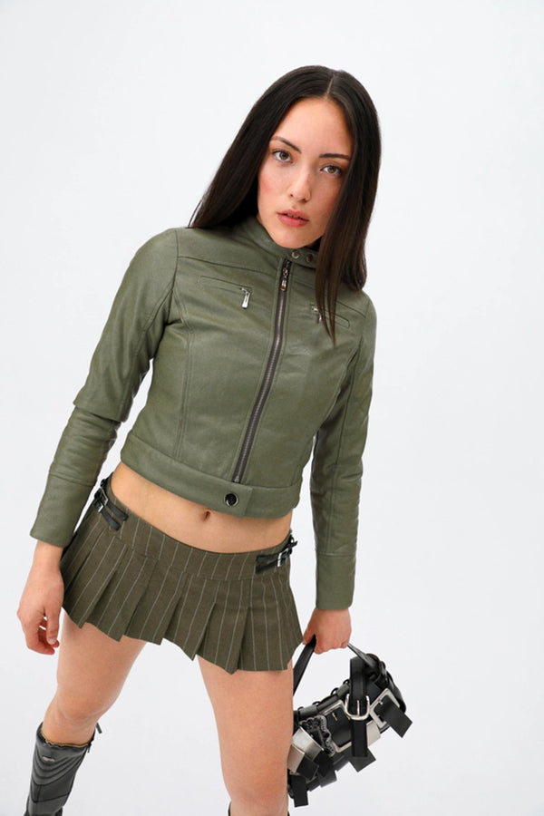 Miaou - MOTO JACKET IN OLIVE