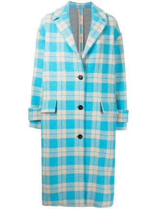 MSGM - Check Pattern Single-breasted Coat