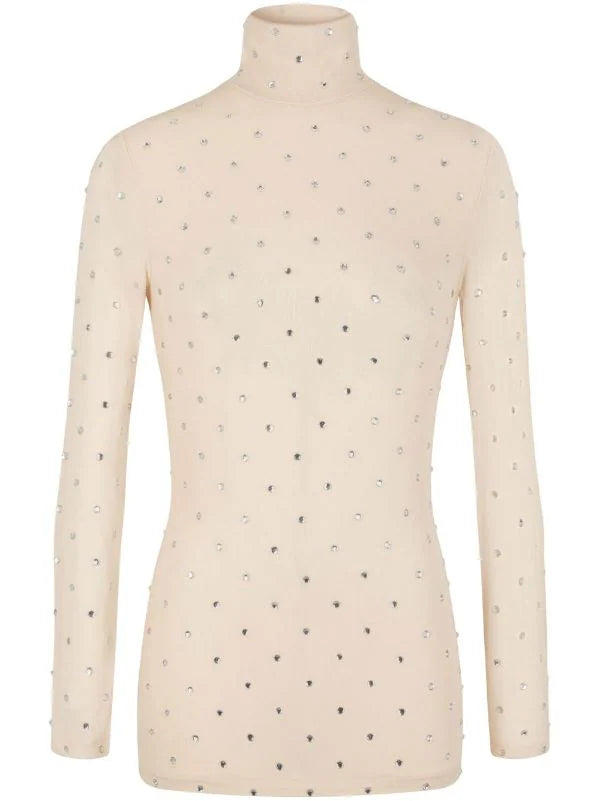 Paco Rabanne - Rhinestone Long-sleeved Top