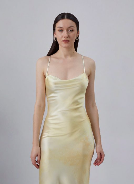 Silk Maison - 90s Forever Cowl Neck Maxi Silk Slip Dress