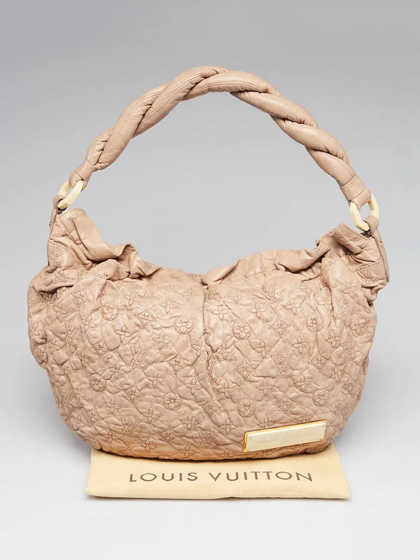 Louis Vuitton - LOUIS VUITTON - Ecru Monogram Lambskin Olympe Nimbus GM