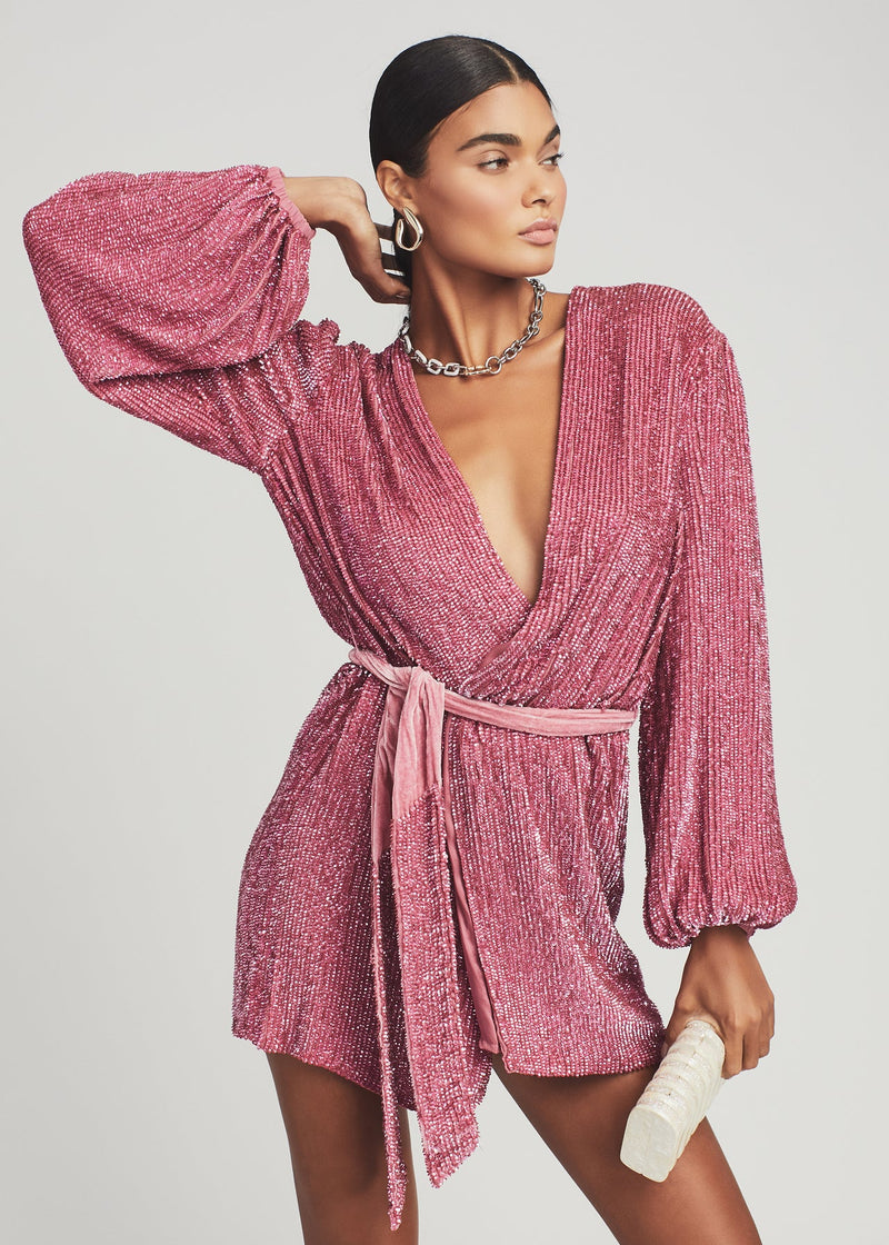 Retrofete - Gabrielle Wrap Dress - Pink