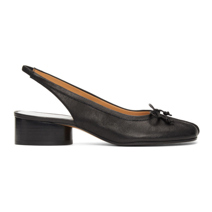 Maison Margiela - Black Slingback Tabi Ballerina Heels