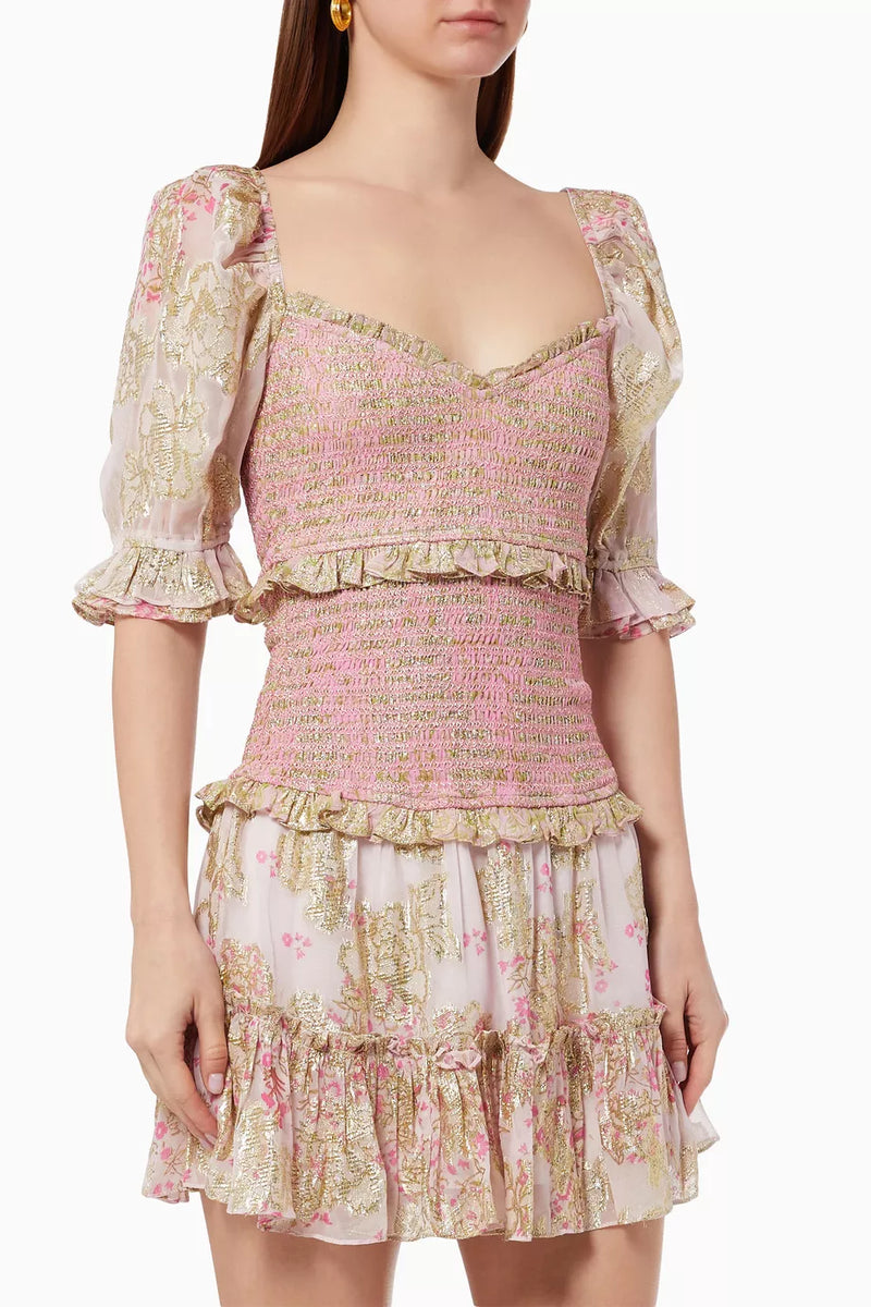 Hemant & Nandita - Hera Smocked Mini Dress
