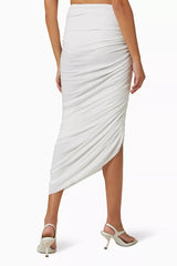 Norma Kamali - Diana Long Skirt in White
