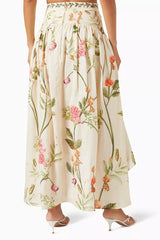 Agua Bendita - Curua Cultivo Maxi Skirt and Top in Linen Set