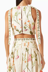 Agua Bendita - Curua Cultivo Maxi Skirt and Top in Linen Set