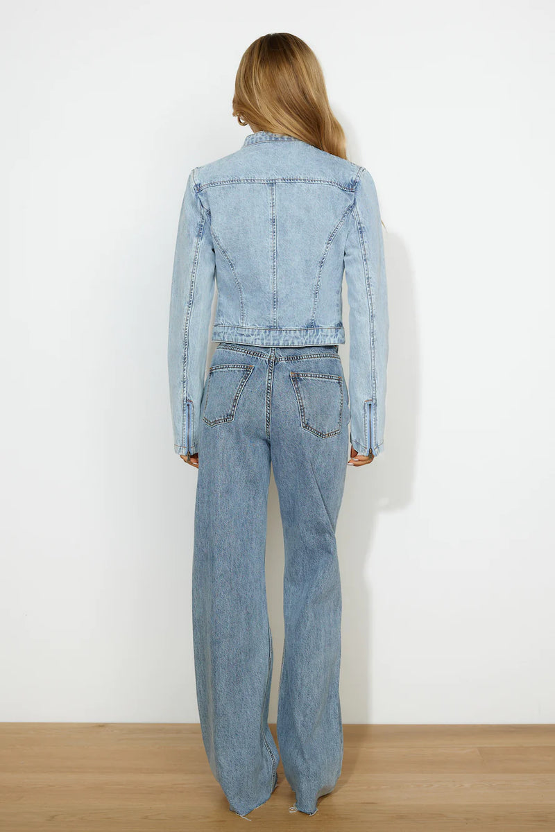 Lioness - BELLA MOTO JACKET DENIM BLUE