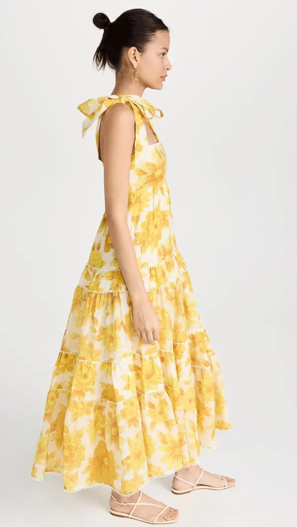 Sonny Midi Sundress - Lemon