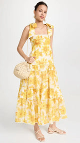 Sonny Midi Sundress - Lemon