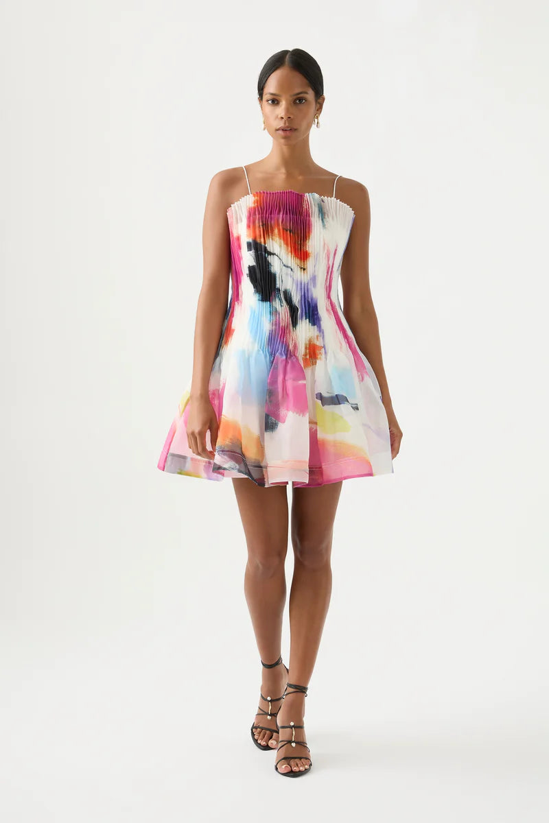 Aje - Celestial Pleated Mini Dress
