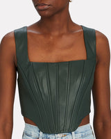 STAUD - Alice Vegan Leather Corset Top