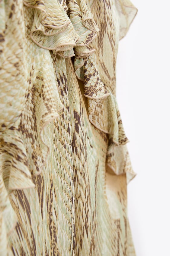 Zara - ANIMAL PRINT MIDI DRESS