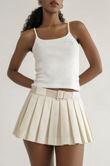 Orseund Iris - PLEATED MICRO MINI SKIRT CREAM