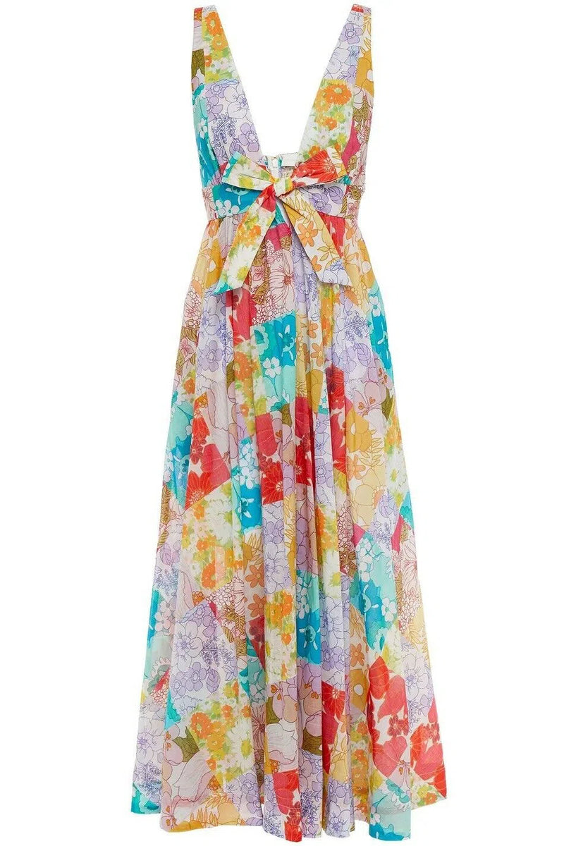 ZIMMERMANN - Bells Tie Front Long Dress