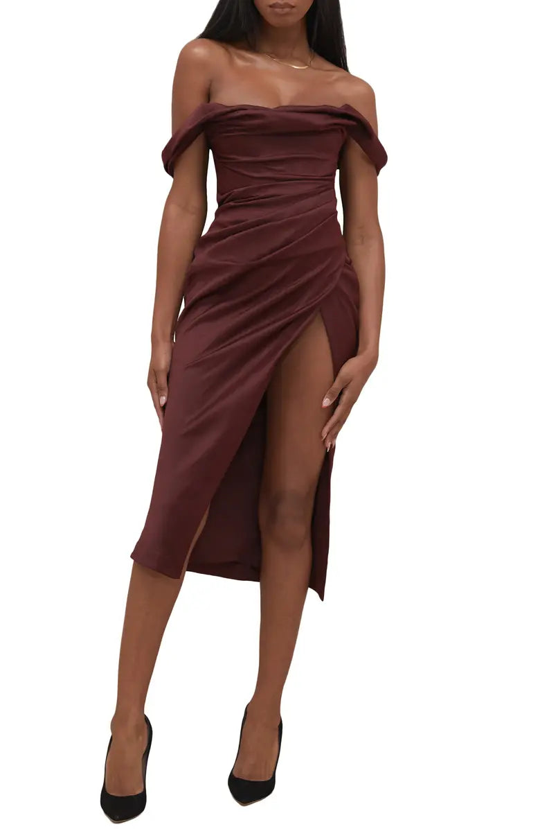 House of CB - Rhoda Off the Shoulder Corset Dress