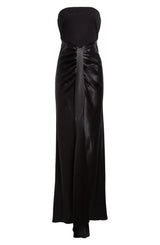 STAUD - Strapless Draped Satin Gown