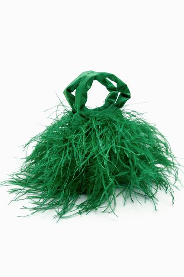 Zara - BUCKET BAG WITH FEATHERS