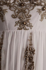BHLDN - Stargazer Robina Hand-Embroidered Empire-Waist Sweetheart Corset Gown