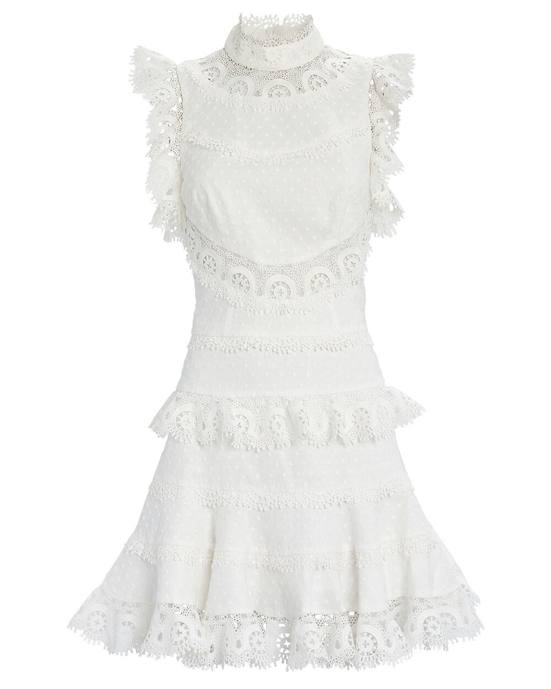 Peggy Embroidered Mini Dress